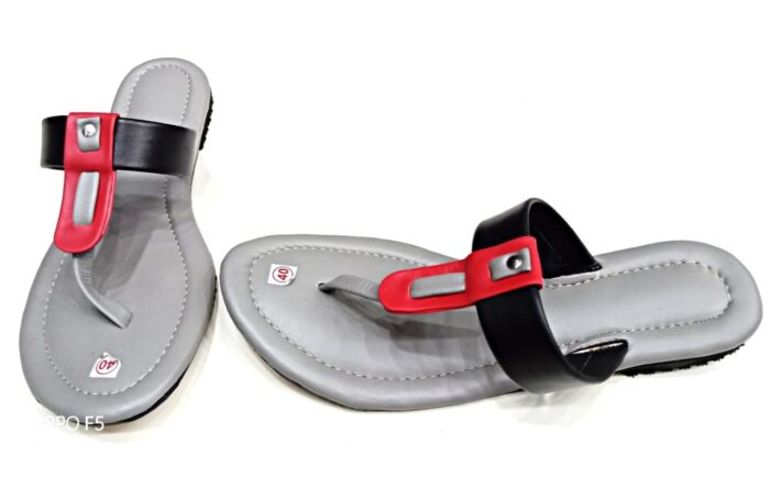 GENUINE GREY LEATHER SLIPPERS