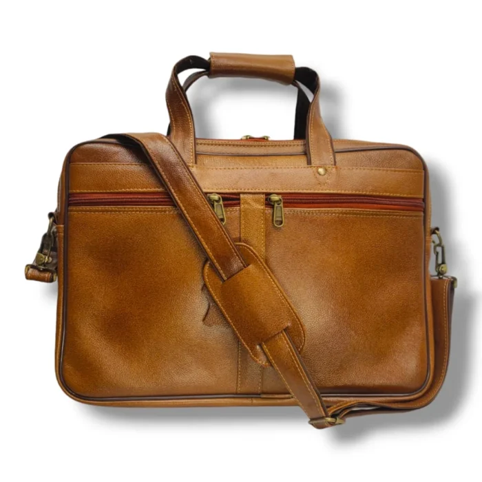 LEATHER TAN LAPTOP BAG