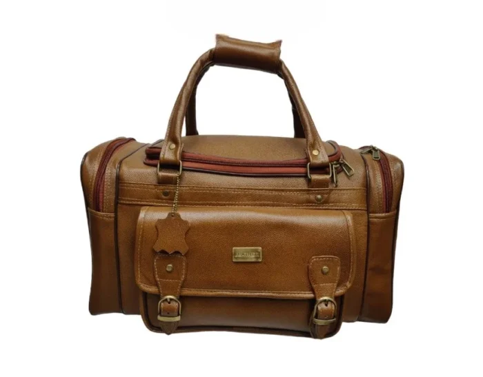 PREMIUM LEATHER DUFFLE BAG WITH COMPARTMENTS